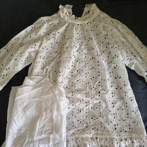 J. Crew White Eyelet Dress